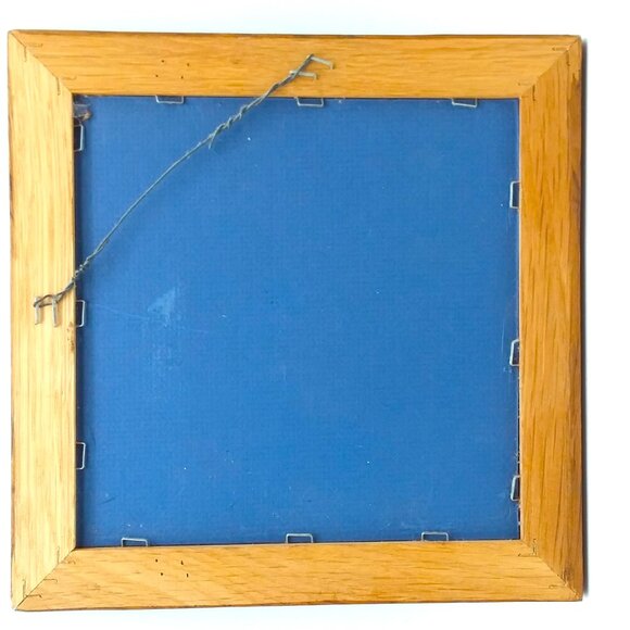 VTG Hand Painted Bear Real Leaf Wood Framed Hunt Cabin Lodge Signed Ed Spears - Picture 5 of 5